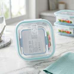 Glass Square Tupperware 1200 ml